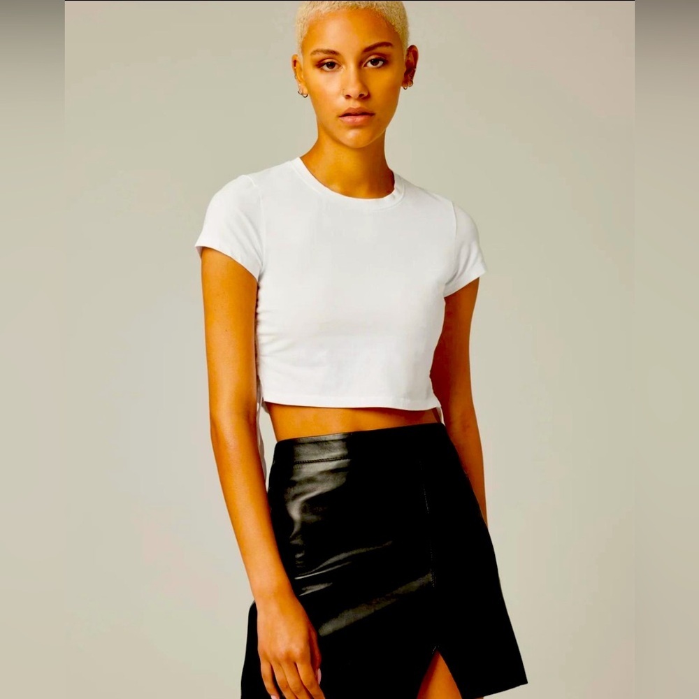LITA by Ciara Leather Skirt Size 8 - Black MSRP $298